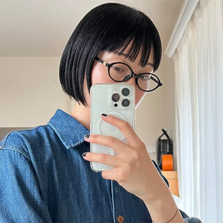 Oval frame glasses