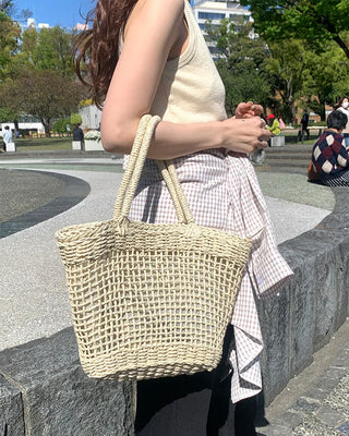Rattan Mesh Shoulder Bag