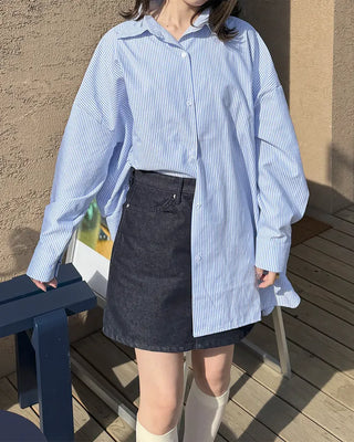 Loose-fit striped shirt