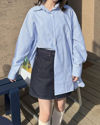 Loose-fit striped shirt