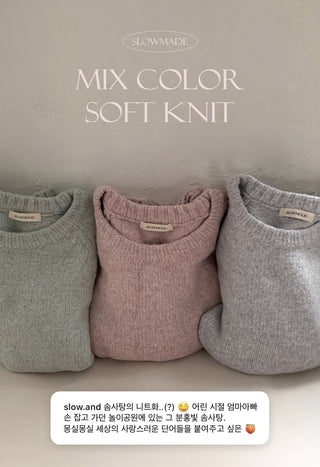 Cotton Candy Raglan Mix Knit - 3 colors