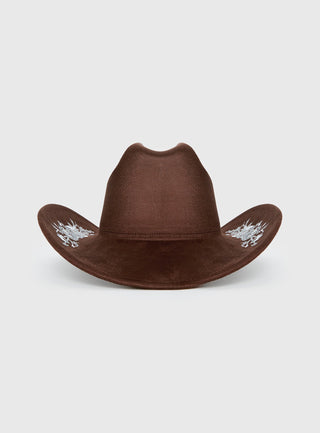 Another Level Embroidered Cowboy Hat Brown