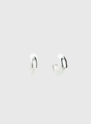Elevara Hoop Earrings Silver