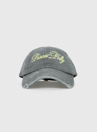 Off Duty Distressed Cap Grey  Yellow