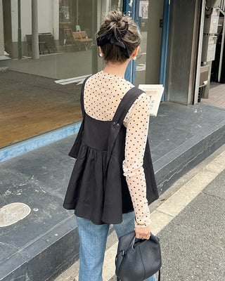 Pintuck Sleeveless Blouse