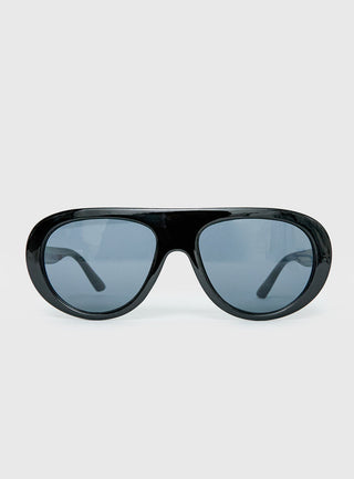 Amorra Oversized Aviator Sunglasses Black
