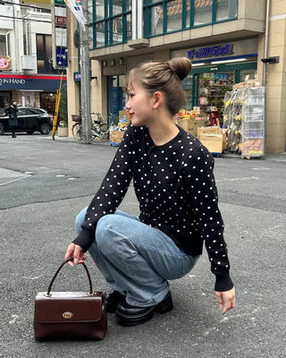 Polka Dot Round Cardigan