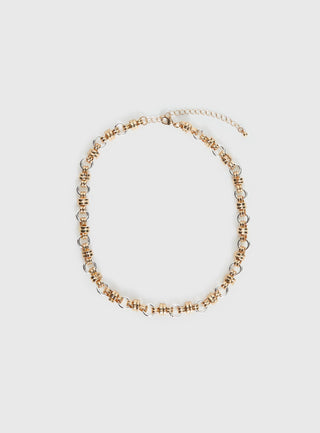 Annalie Linked Necklace Gold  Silver