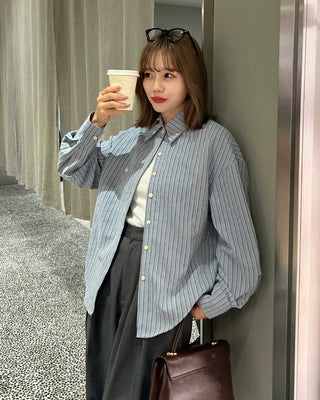 Oversized striped shirt
