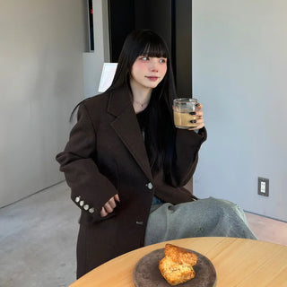 Stitch wool jacket