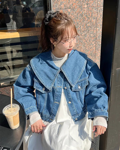 Big Collar Denim Jacket