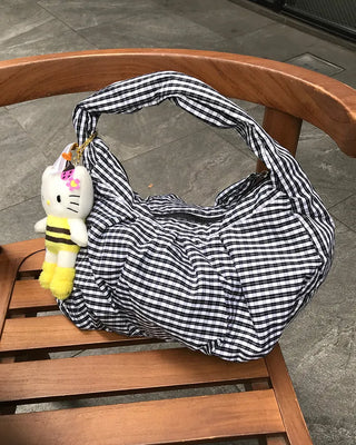 Checked Volume Tote Bag