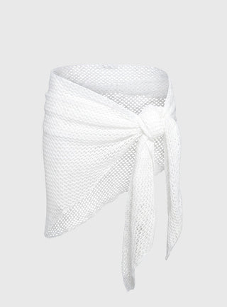 California Sunshine Knit Sarong White