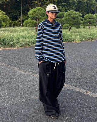 Round Tuck Wide Pants
