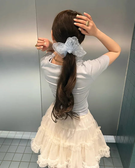 Sheer Dot Scrunchie