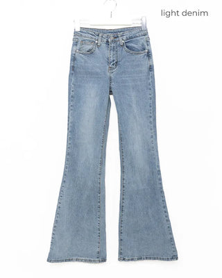 Slim-fit bootcut denim pants