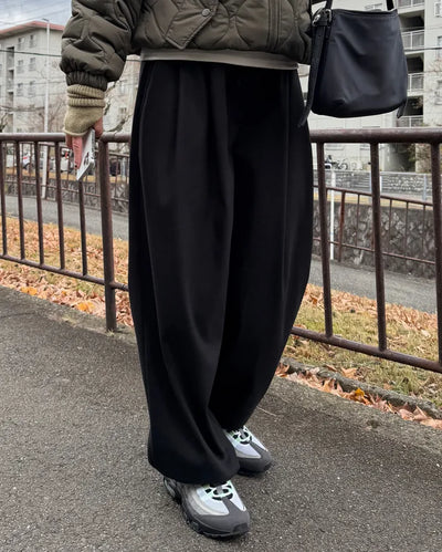 Tencel wide-leg pants