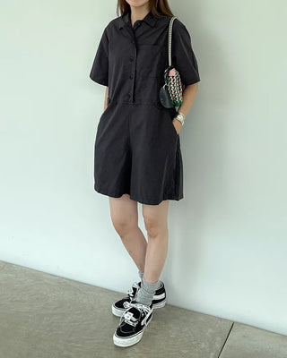 Simple short jumpsuit