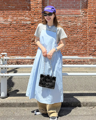 Side drawstring camisole long dress