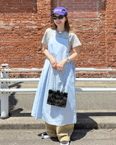Side drawstring camisole long dress