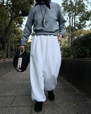 2-Way Wide Waist Elastic Pants
