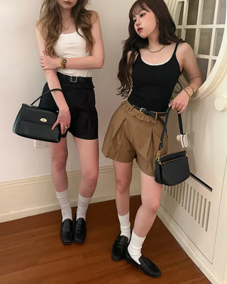 (ORIGINAL) Frill Pleated Shorts