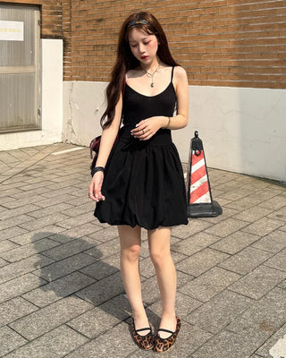 Balloon camisole mini dress