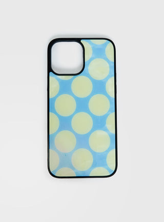 Money Drop iPhone Case Blue / Yellow Polka Dot