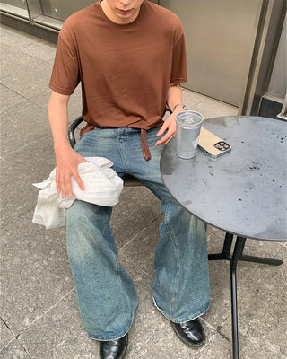 Slim bootcut denim pants
