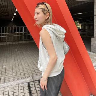 Hoodie Vest Zip-Up