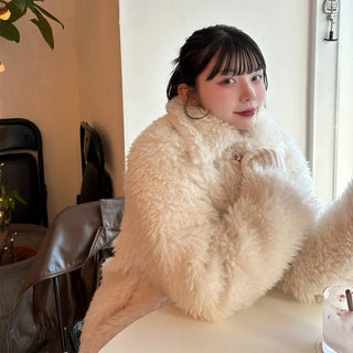 Boa Collar Oversized Jacket