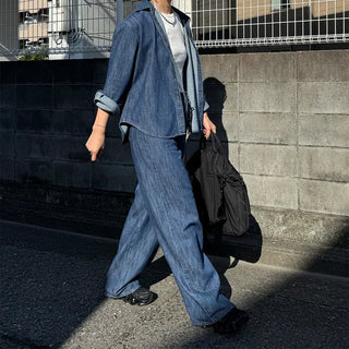 Basic denim color shirt