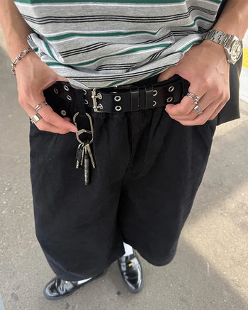 Double eyelet belt