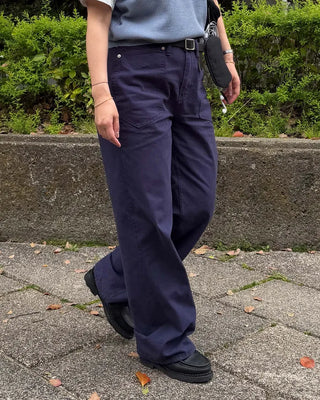 Cotton herringbone pants