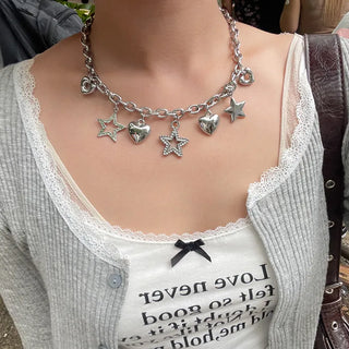Heart Star Chain Necklace