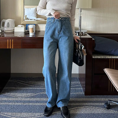 Wide-fit denim pants