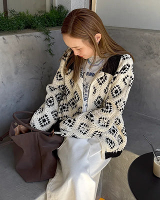 Vintage Jade Pattern Cardigan