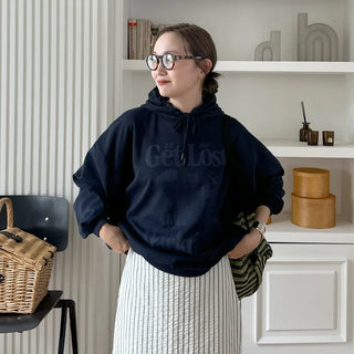 DARKNESS Print Hooded Sweatshirt