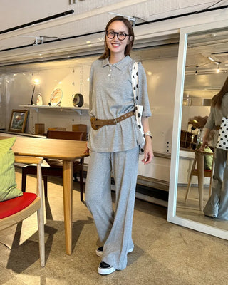 Perforated Button Sweatpants