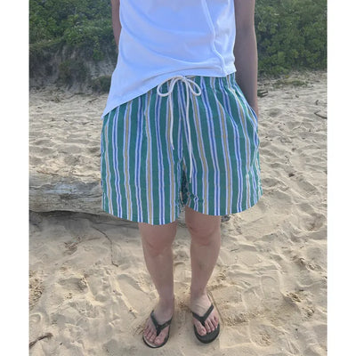 Patterned cotton shorts