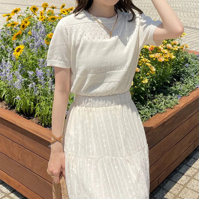 Punched Simple Summer Knit