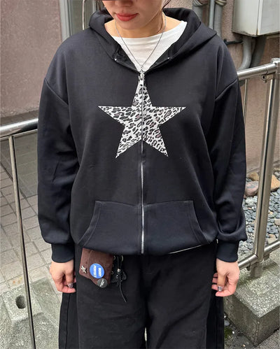 Leopard Star Hooded Parka