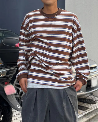 Pigment Border Long T-Shirt