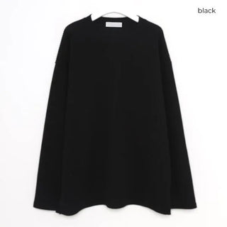 Rib-knit round t-shirt
