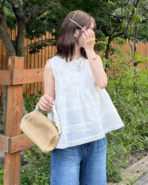 Flower Tiered Sleeveless Dress