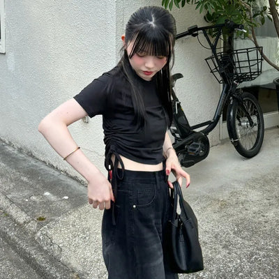 Waist Shirring T-shirt