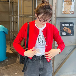 Basic Round Neck Cardigan