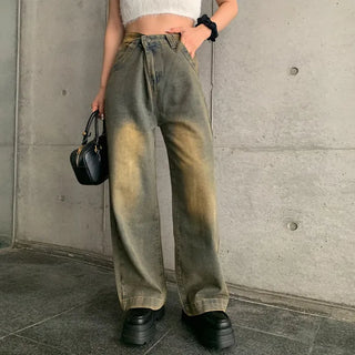 Yellow Wash Loose Fit Denim