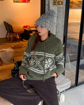 Nordic knit hoodie