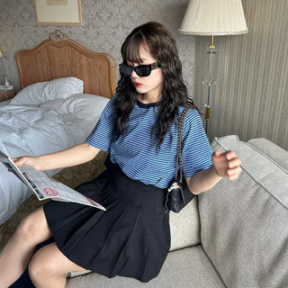 Striped short-sleeved T-shirt